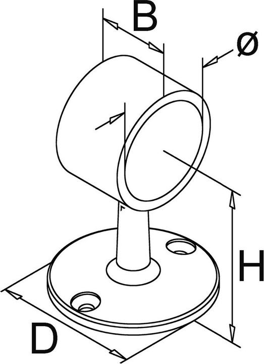 Actual product image G-Fittings Bar pipe holder for bar railing (Zinc die-cast)