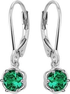 Immagine prodotto Beneto Orecchini svolazzanti in argento con zirconi verdi AGUC3340-GR