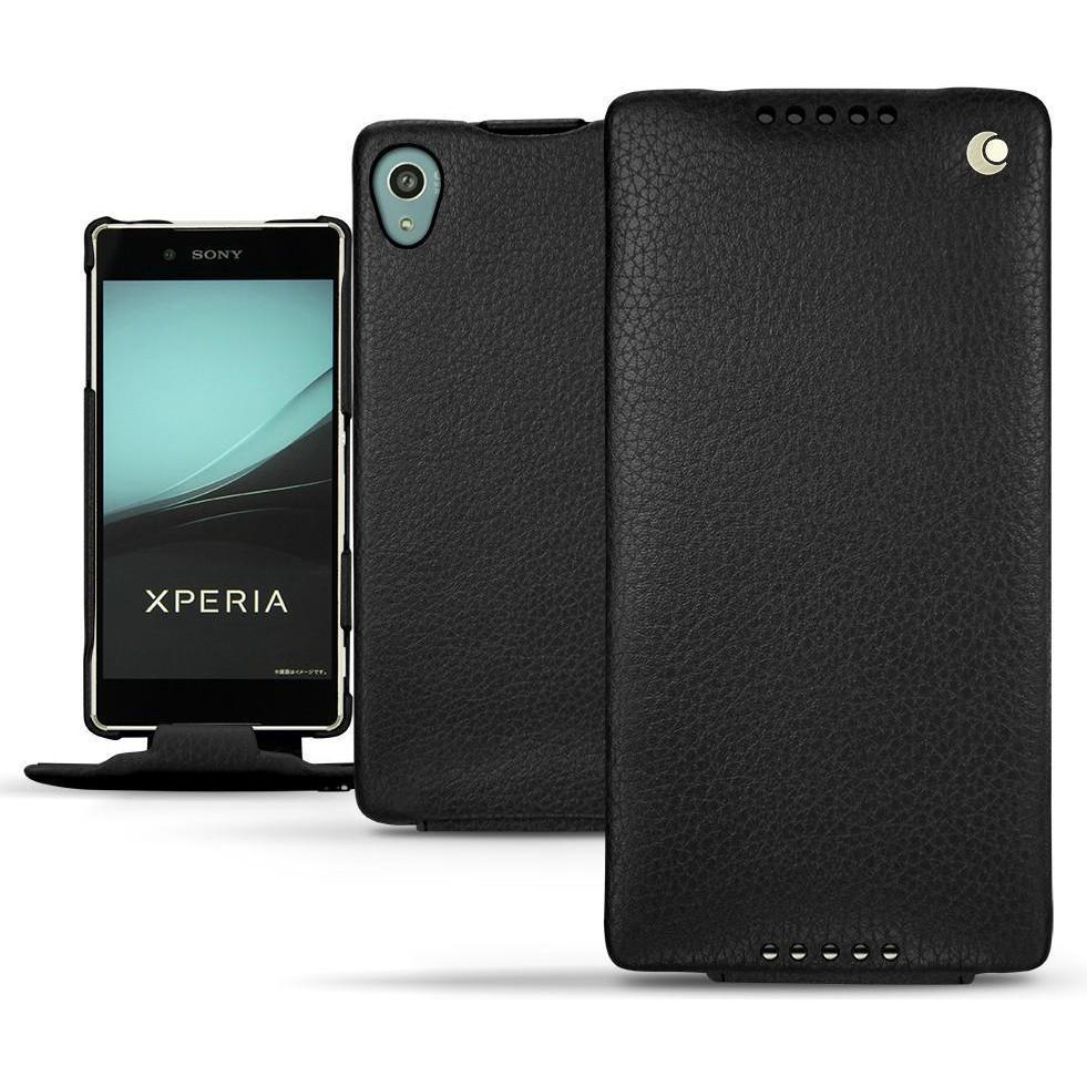 Noreve Lederschutzhülle vertikal (Sony Xperia Z4/ Z3+), Smartphone Hülle, Schwarz