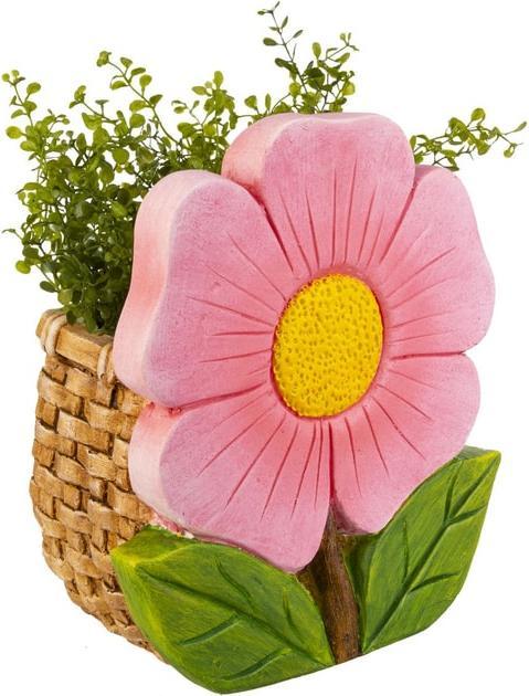 MICA Living Blume pink/grün/gelb - ca. 25 x 16,5 x 28,7 cm (28.70 cm)