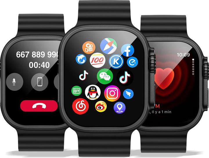 Actual product image Hoco Other Computer Accessory Smartwatch 1,96" TFT 4G with call function DYD01 black (49 mm, 4G)
