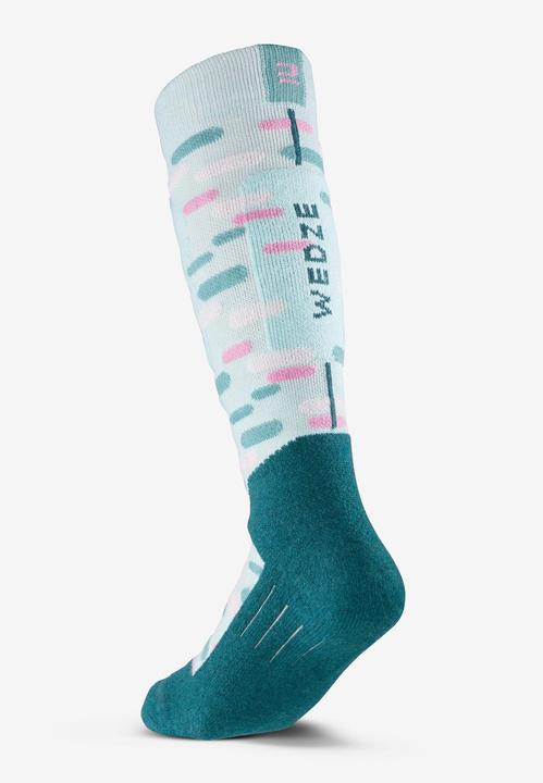 Produktbild Wedze Ski- und Snowboardsocken Kinder 100 - blaue Motive (35 - 38)