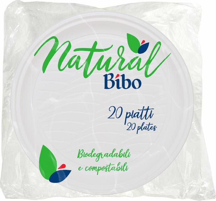 Immagine prodotto Bibo 20 Piatti Dessert In Bioplastica Biodegrabili E Compostabili (20 x)