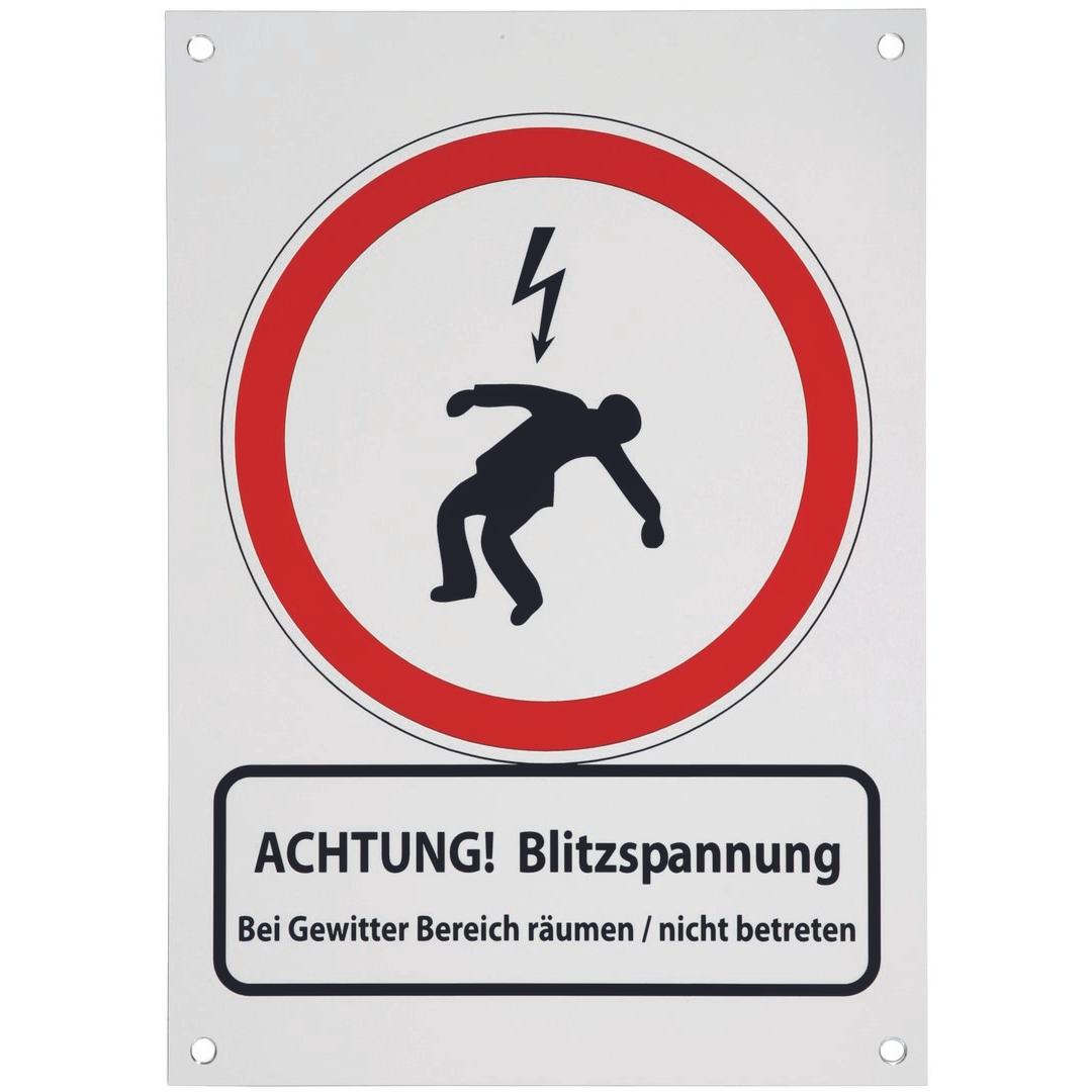 Dehn, Hausnummer + Türschild, HWS 297X210 ABS DE EN AL Hinweisschild 210x297x0,7mm Ausf. D/E Achtung Blit