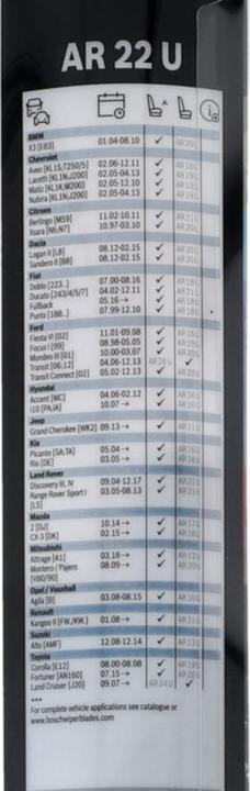 Produktbild Bosch Automotive WBA Aerotwin AR22U