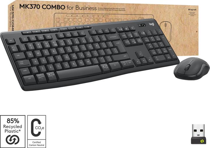 Produktbild Logitech MK370 Combo for Business - GRAPHITE - (ITA) - MEDITER-412 (IT, Kabelgebunden)