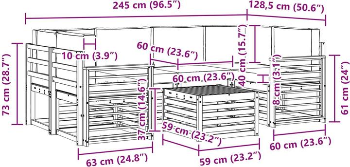 Produktbild vidaXL Outdoor-Sofa