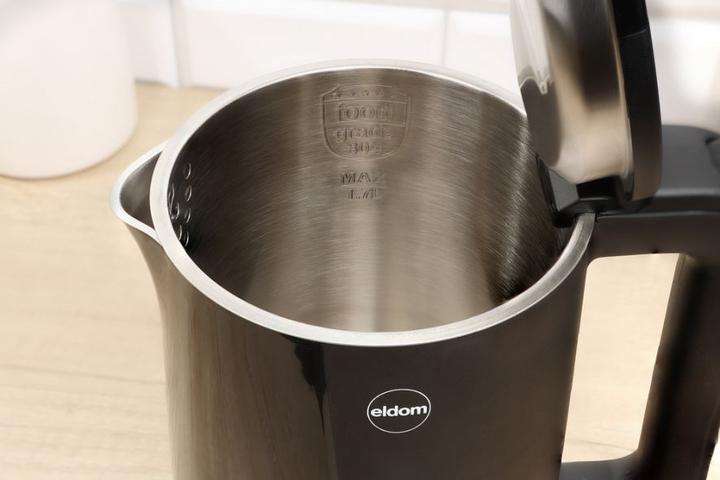 Produktbild Promis ELDOM NEEV Wasserkocher Fassungsvermögen 1 7 l Leistung 2200 W Stahlkern schwarz (1.70 l)