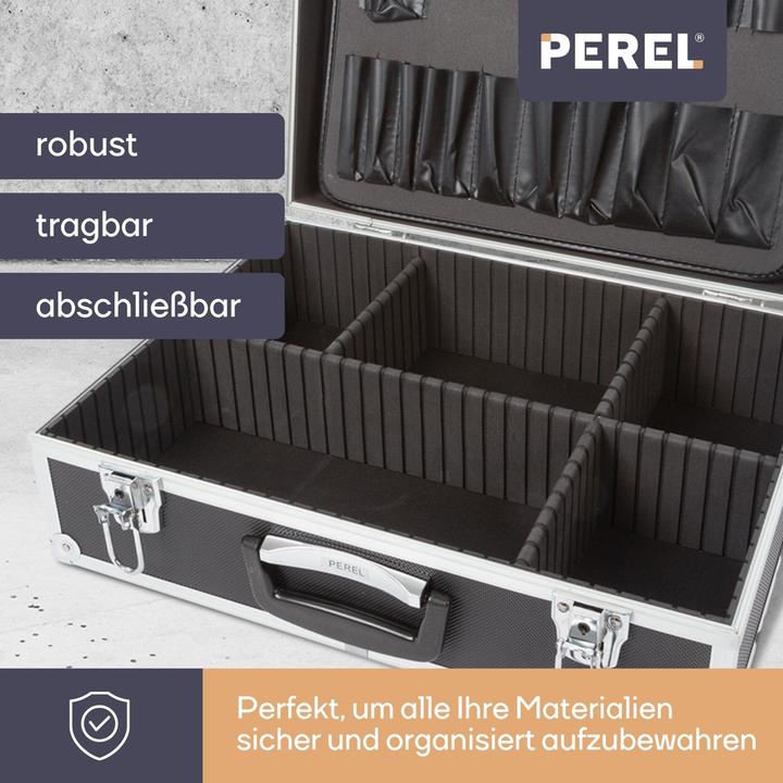 Image du produit Velleman Valise à Outils en Aluminium - 455 x 330 x 152 mm - Noir (2 pièces)
