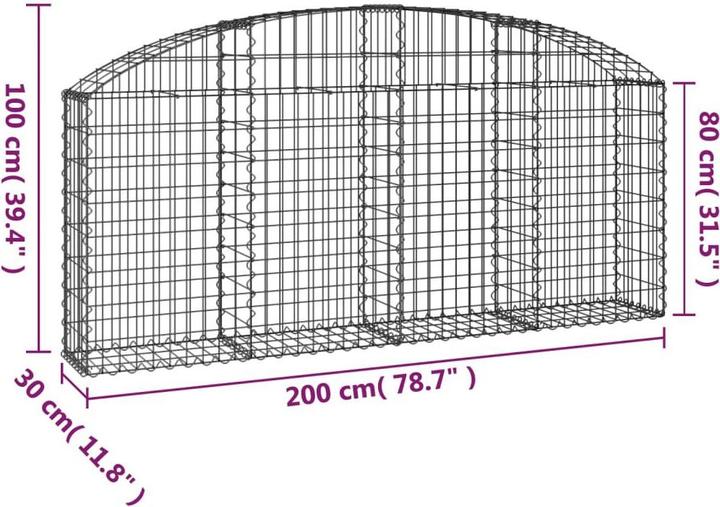 Produktbild vidaXL Gabionenkorb