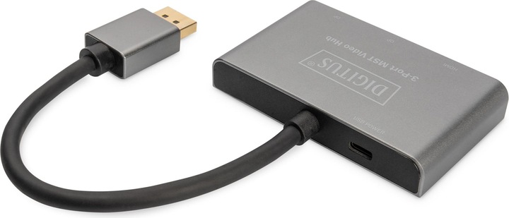 Produktbild Digitus 3-Port MST Video Hub (DP -> 2x DP, 1x HDMI) (USB-C, 3 Ports)
