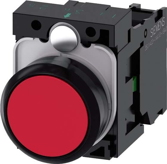 Produktbild Siemens Pushbutton 22mm round plastic red 1NO