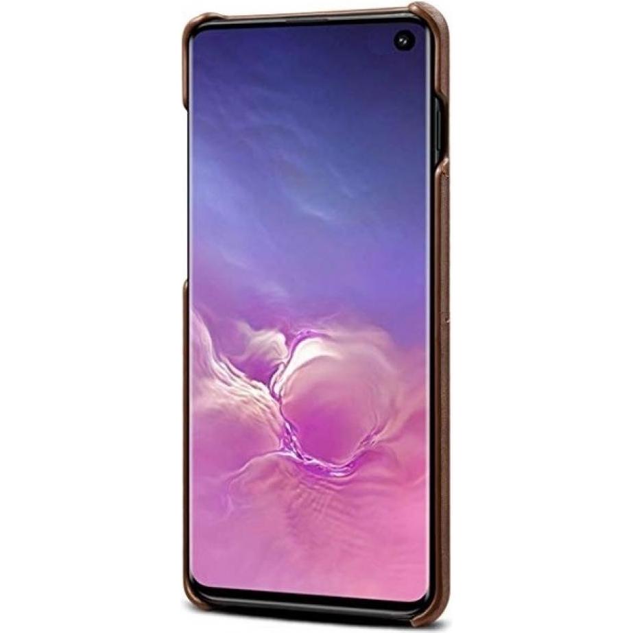 Thumbnail - Screenguard Samsung Galaxy S10e CardCaddy Leder Backcase mit Kartenfächern (Samsung Galaxy S10e), Smartphone Hülle, Brau...