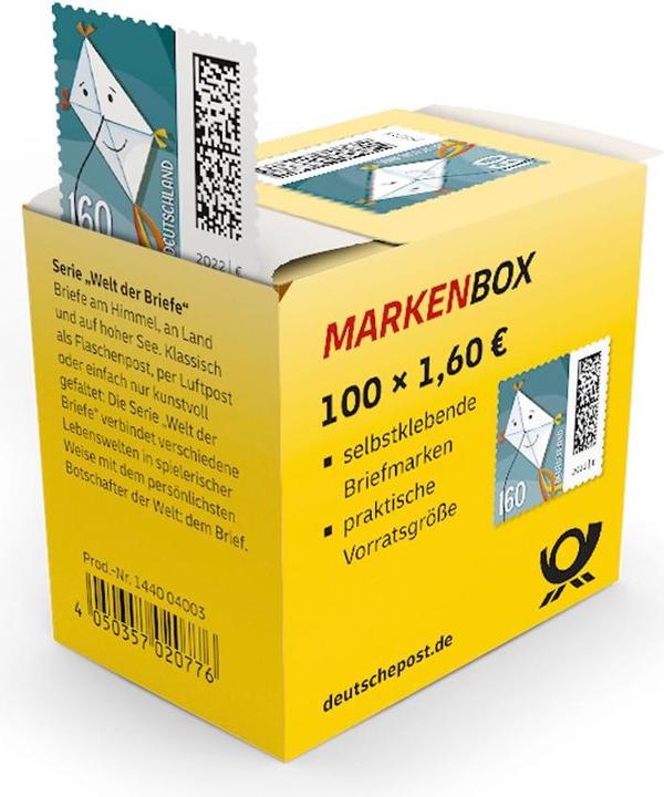 Produktbild Deutsche Post Briefmarken 1,60 € Deutschland 100 Stück Briefdrache Selbstklebend + 10 DinLang Brief