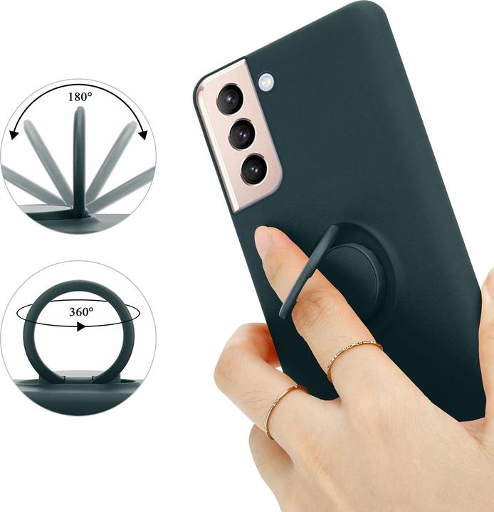 Produktbild Cadorabo HülleTPU im Liquid Schutz Case Silikon Design mit Ring (Samsung Galaxy S24+)