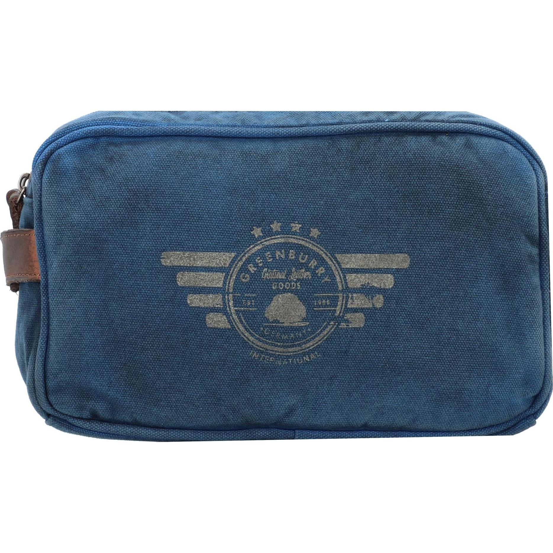 Greenburry, Necessaire, Vintage Aviator Kulturbeutel 26 cm, Blau, (5 l)
