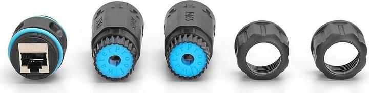 Produktbild Digitus CAT 6A Aussenanschluss, Schutzart IP68 RJ45 zu RJ45 Verbindung