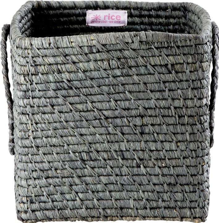 Produktbild Rice Raffia Square Basket - Grey