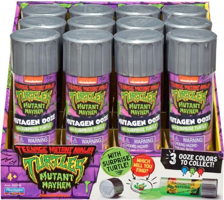 Actual product image Playmates Teenage Mutant Ninja Turtles: Mutant Mayhem Ooze Cannisters with Figures Assortment (12)