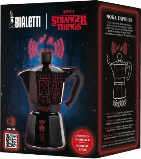 Image du produit Bialetti Espressokanne Stranger Things, 6 Tassen, Schwarz / Rot (6 T.)