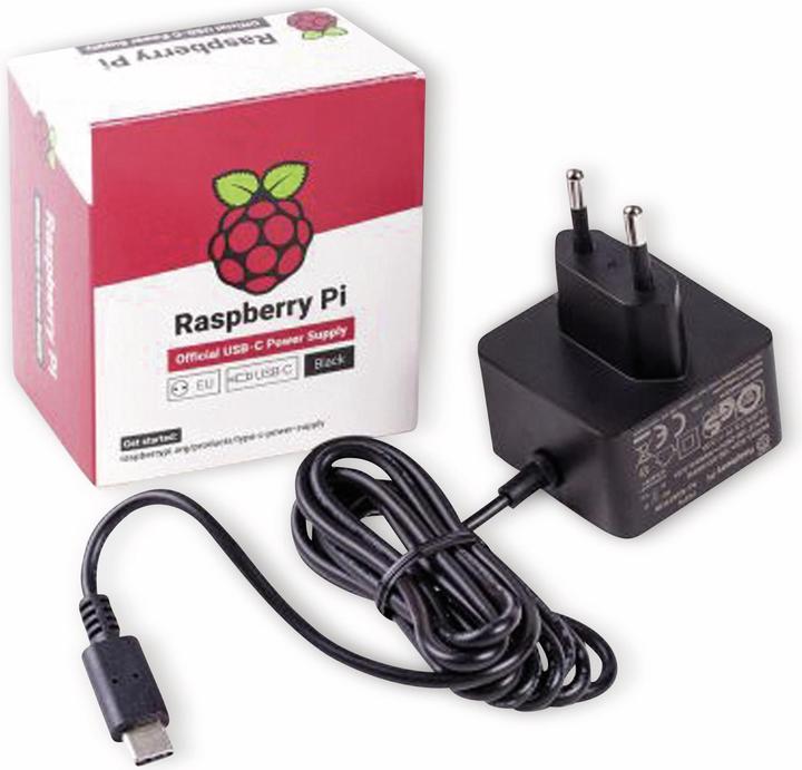 Raspberry Pi Official 4 Power Adapter USB-C Schwarz