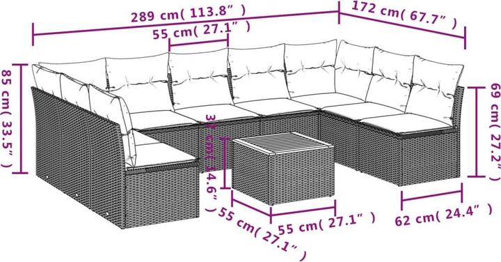Immagine prodotto vidaXL Garten Sofagarnitur