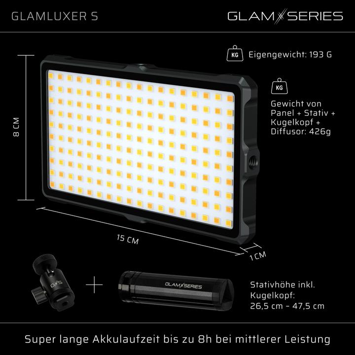 Produktbild Wiltec GlamSeries GlamLuxer S LED-Panel Beleuchtung 3200-5600K Stativ Make-Up Light