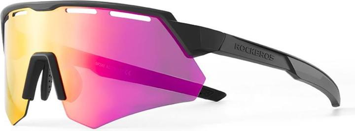 Image du produit Rockbros Lunettes de vélo polarisées avec protection UV et insert correcteur - Violet (Gris, Gris)