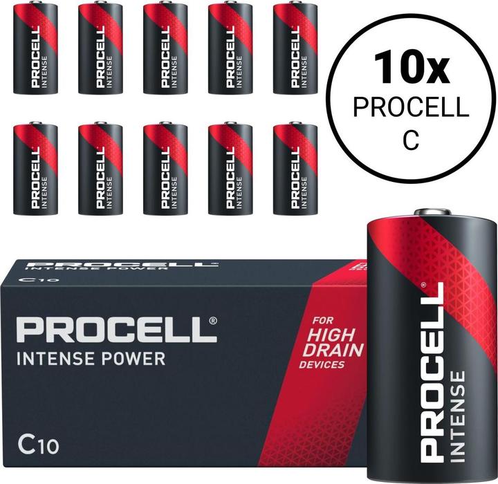 Procell C (LR14) Intense - 10 Batterien (10 Stk., C, 8240 mAh)