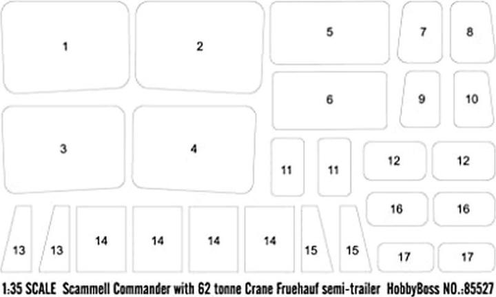 Actual product image Hobby Scammell Commander with 62 tonne Crane Fruehauf semi-trailer