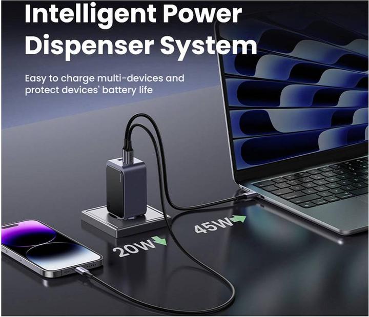 Actual product image Ugreen Nexode S (65 W, 3 ports)