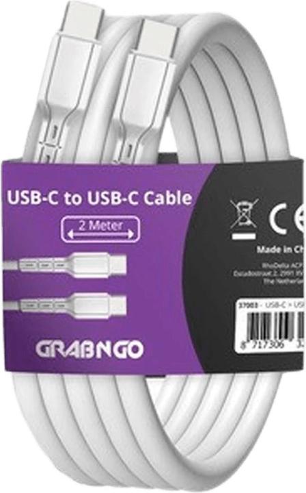 Actual product image Grab&Go Grab 'N Go USB-C USB-C cable 2 metres White (2 m)