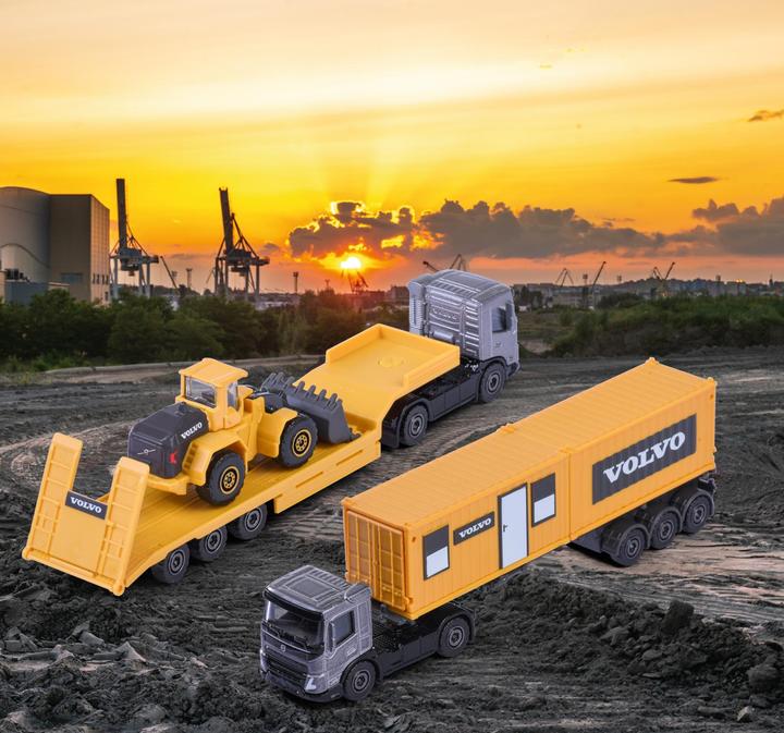 Produktbild Majorette Volvo Construction Transporter, 3-sort.