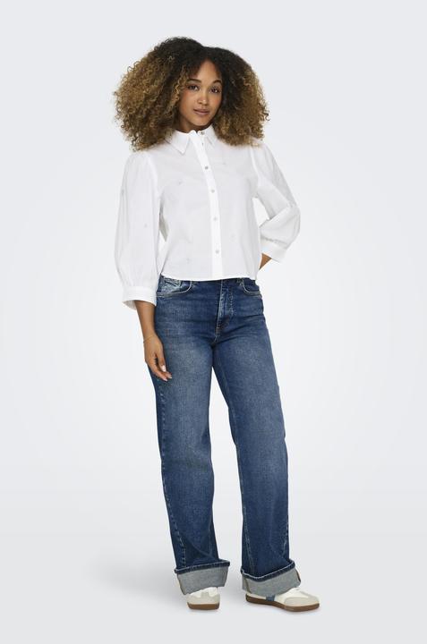 Immagine prodotto Only Colletto camicia Box fit Polsini con bottone Taglio manica voluminoso Camicia Camicia Camicia (L)