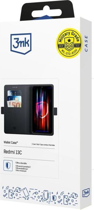 Actual product image 3MK Wallet Case Redmi 13C 5G czarny/black (Xiaomi Redmi 13C 5G)