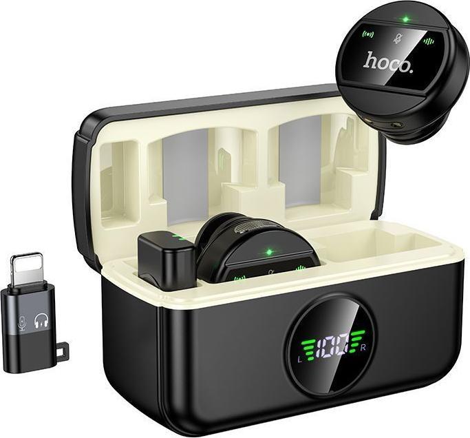 Hoco Other Computer Accessory Wireless microphones 2in1 Lightning / USB C L22 black