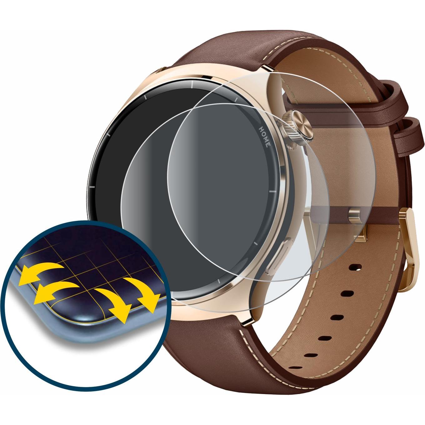Thumbnail - BROTECT Fullscreen Schutzfolie Displayschutz Folie Matt Entspiegelungsfolie, Smartwatch Schutzfolie, Grau