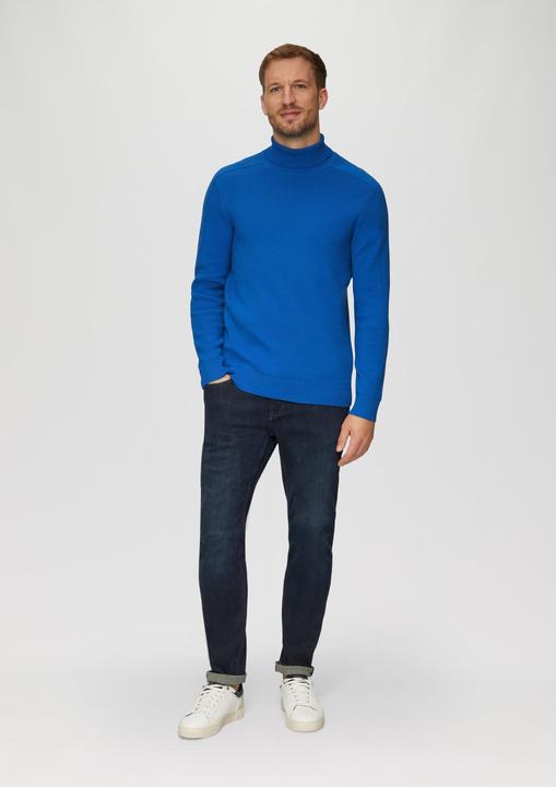 Produktbild s.Oliver Strickpullover Strukturierter Rollkragenpullover mit Naht-Details (M)