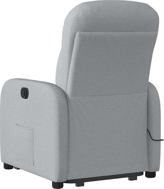 Actual product image vidaXL Massage chair with stand-up aid Light grey fabric