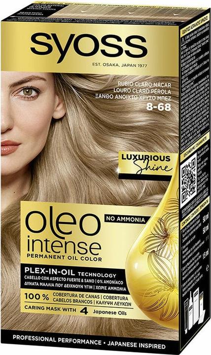 Produktbild Syoss OLEO INTENSE ammoniakfreies Färbemittel 8-68-hellperlmuttblond (8-68 Helles Blond Perlmutt)