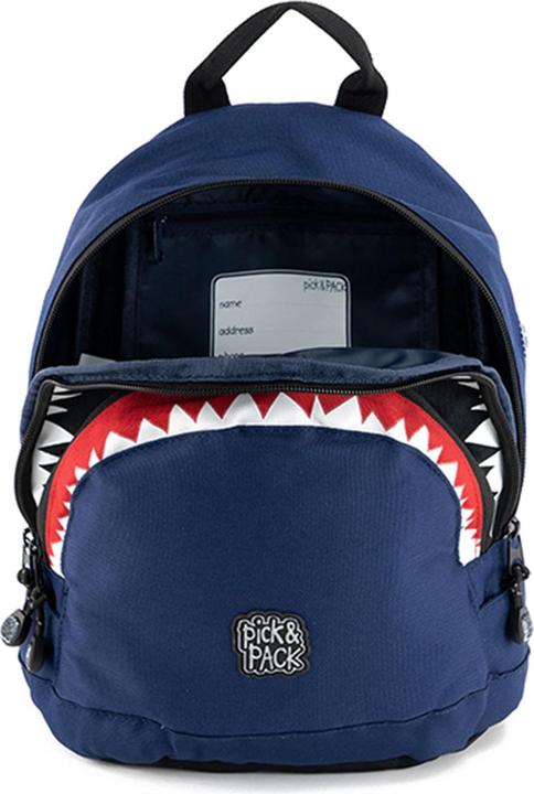 Actual product image Pick & Pack Shark Shape Backpack (22 x 31 x 11 cm) - Navy