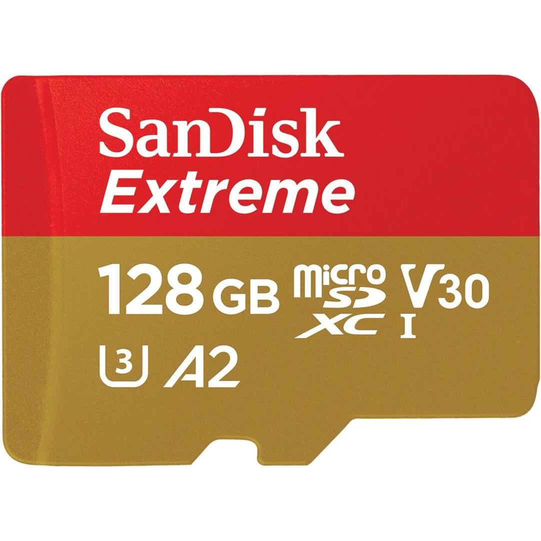 SanDisk Ext microSDXC Mob Gaming /s (128 GB, microSDXC, U3, UHS-I), Speicherkarte, Rot, Gold