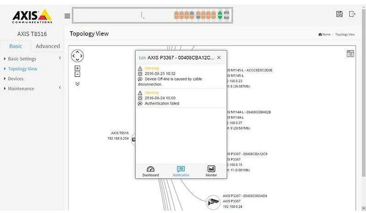 Productafbeelding Axis T8516 16-poorts PoE+ schakelaar, beheerd (16 Havens)