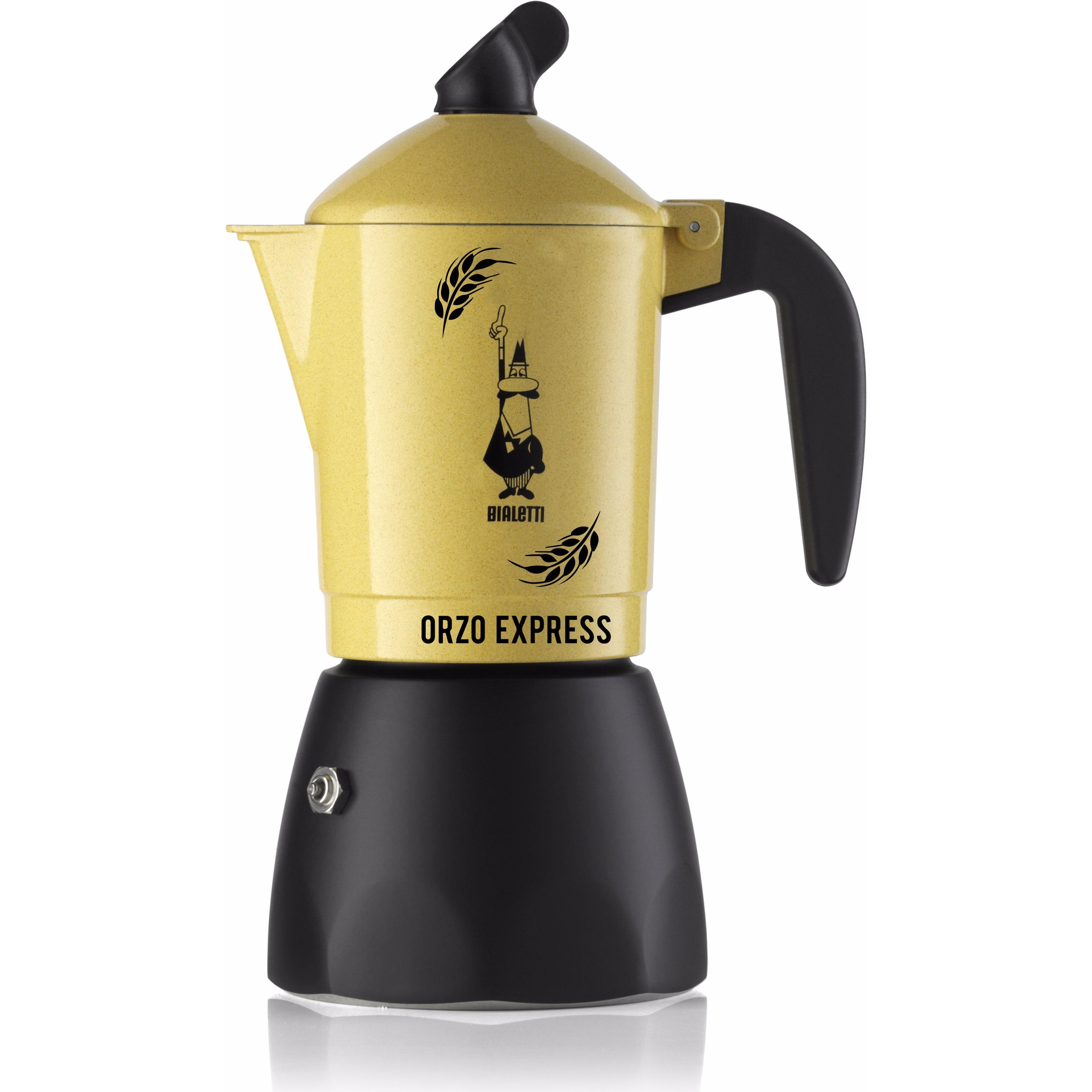 Bialetti Orzo Express, Espressokocher, Gelb, Schwarz