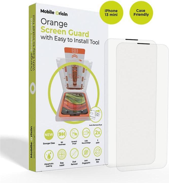 Actual product image Mobile Origin iPhone 13 mini with single applicator in a 2-pack (2 pcs., Apple iPhone 13 mini)