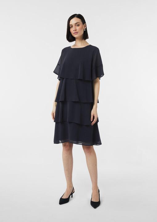 Produktbild Comma Kleid Kurzes Volantkleid aus Crêpe-Chiffon (38)