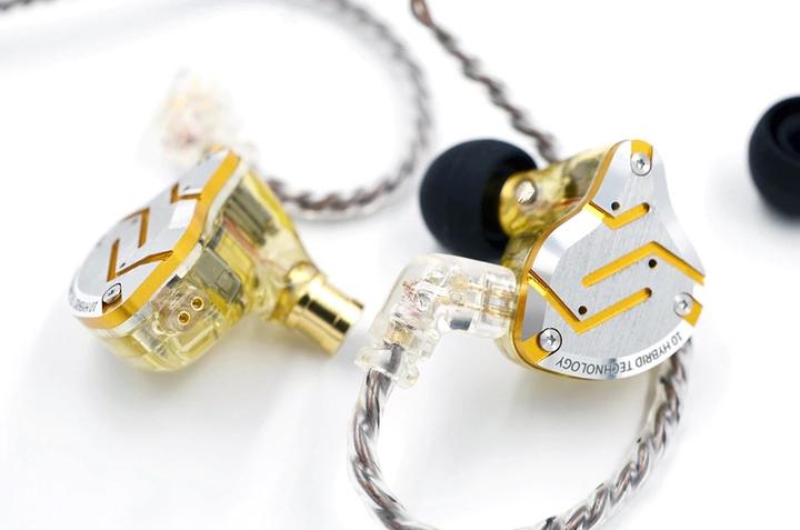 KZ Acoustique ZS10 Pro. Écouteurs dorés de 3 5 mm (Filaire)