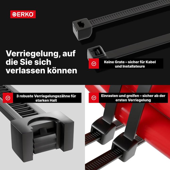 Produktbild Kabelbinder-Set (Kunststoffkabelbinder, 400 mm, 100 Stk.)