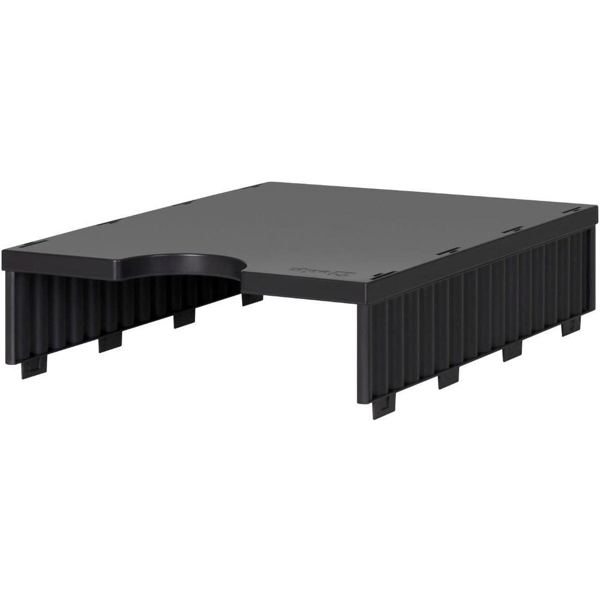 Styro, Dokumentenablage, Aufbaueinheit styrodoc uno, 1 Fach, schwarz/schwarz (230 x 57 mm)