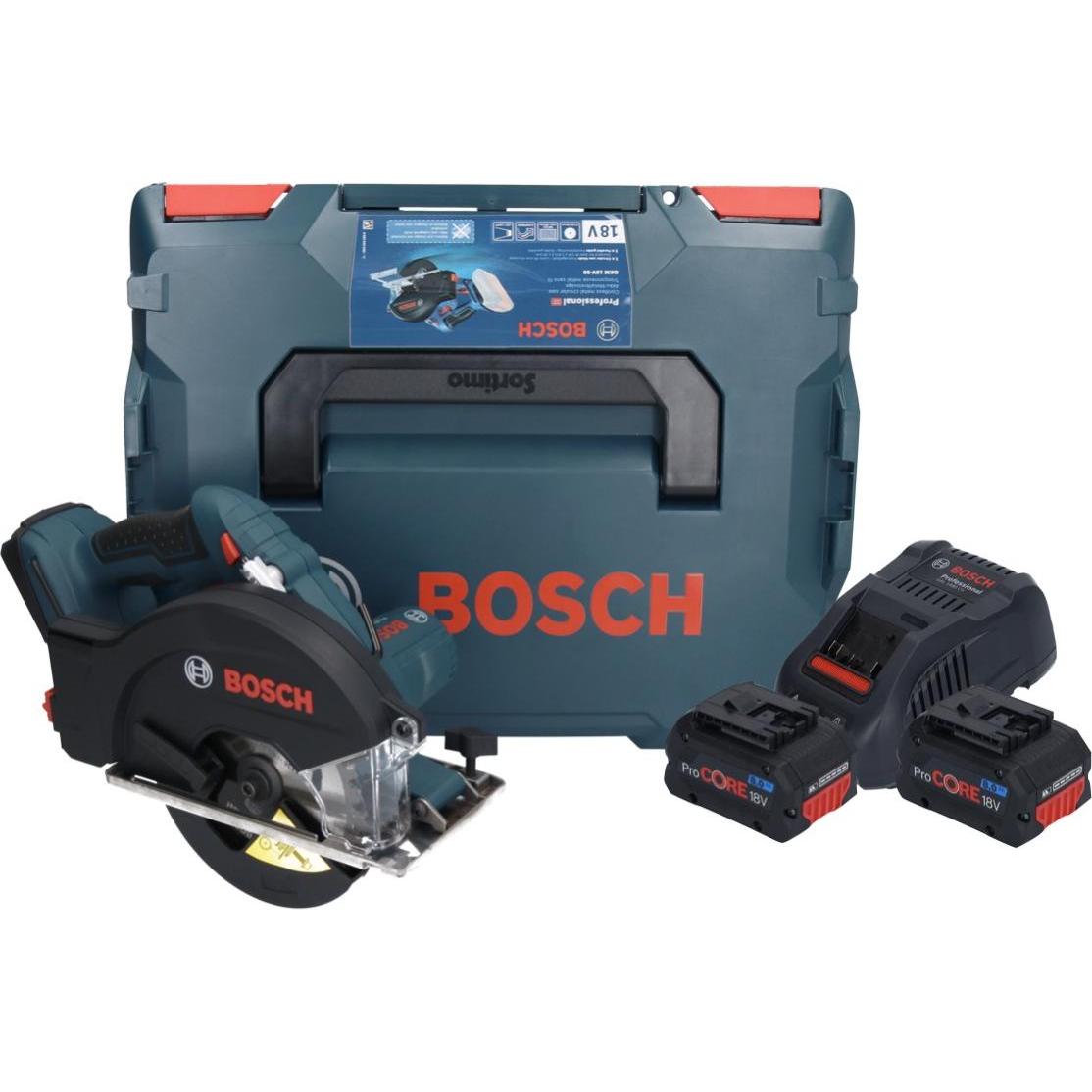 Thumbnail - Bosch Professional, Handkreissäge, Bosch GKM 18V-50 Professional Akku Metall Handkreissäge 18 V 136 mm Brushless + 2x P...